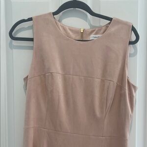 Calvin Klein Sleeveless Sheath Dress in Dusty Rose